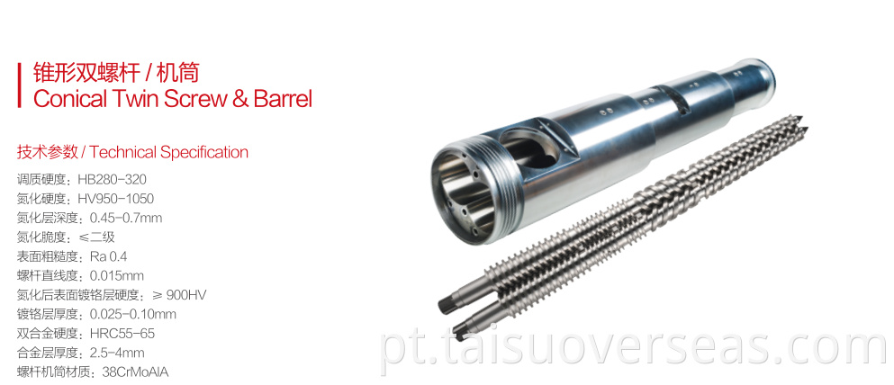 Conical Twin Screw Barrel 3